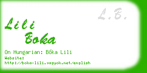 lili boka business card